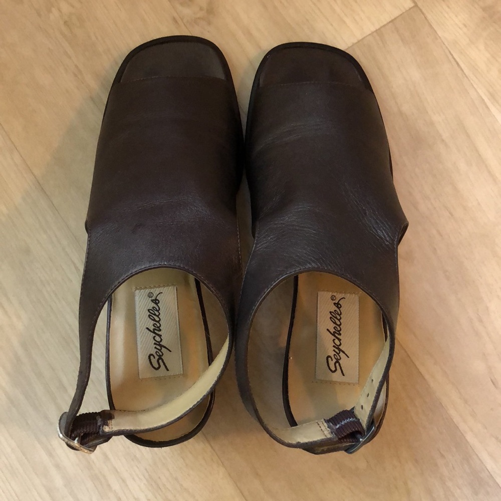 Seychelles Brown Ankle Strap Stack Sandals - image 5